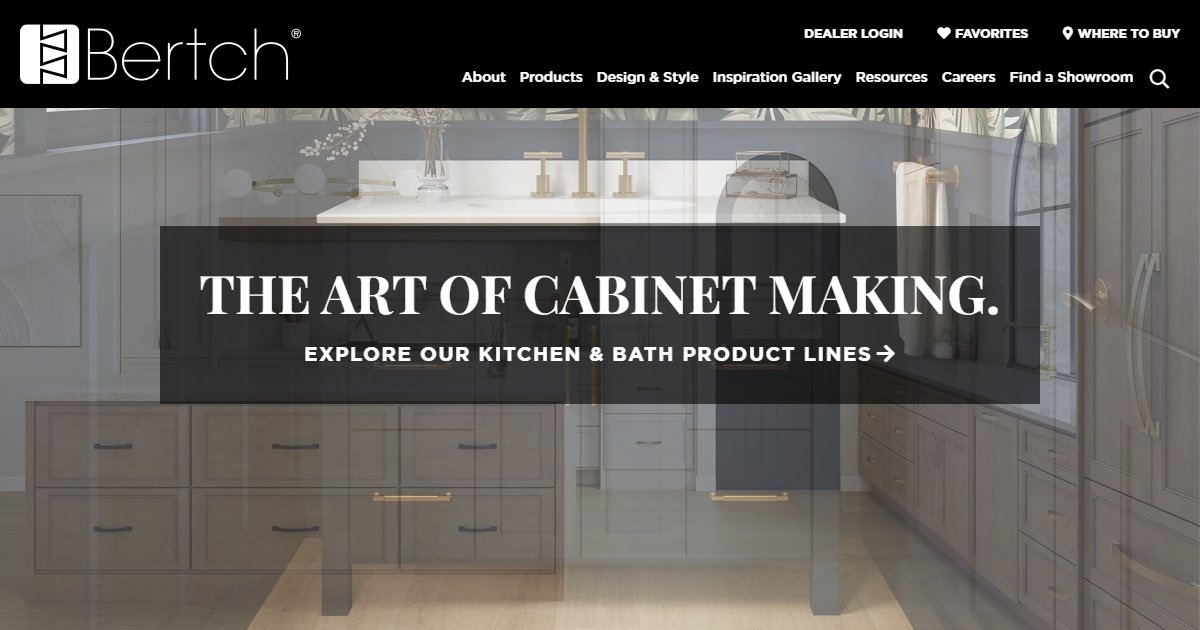Bertch Cabinet Mfg. official website — kitchen and bath cabinetry