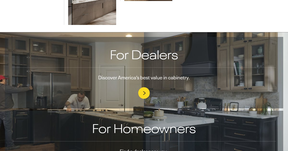CNC Cabinetry website — design options and finish selections
