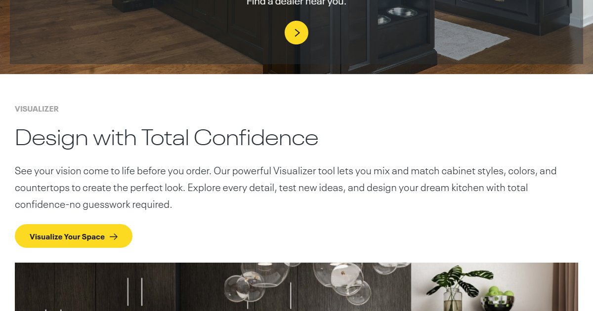 CNC Cabinetry website — featured projects and brand details