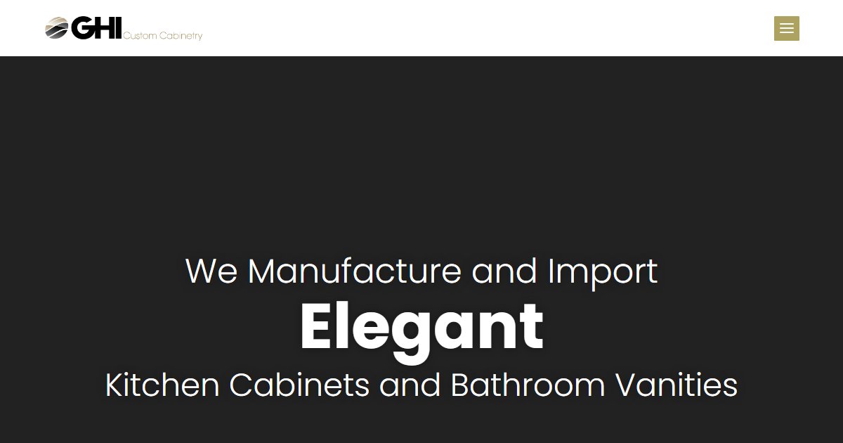 GHI Cabinets official website — kitchen and bath cabinetry