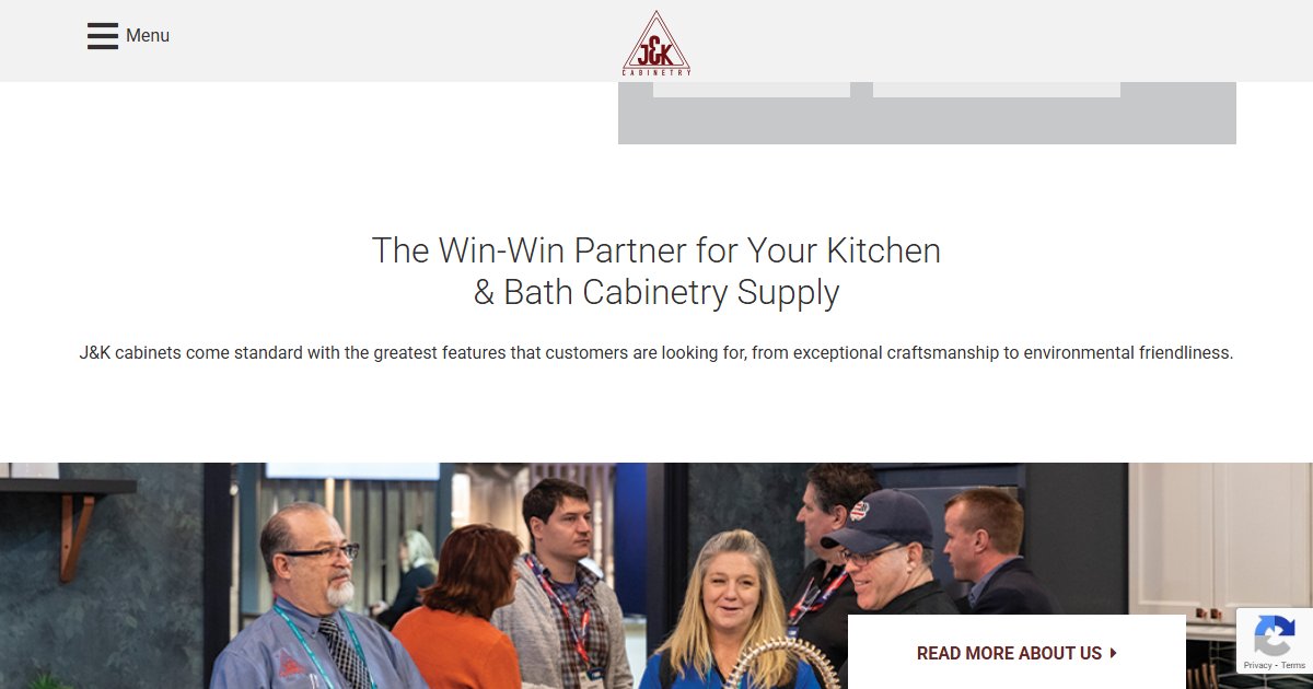 J&K Cabinetry website — design options and finish selections