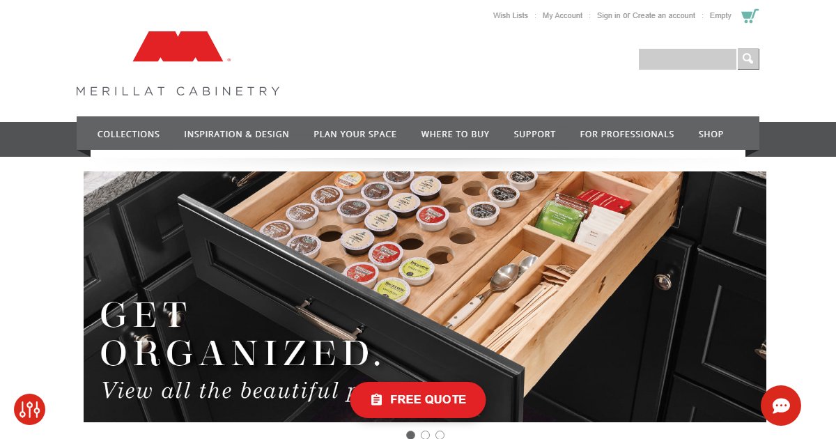 Merillat official website — kitchen and bath cabinetry