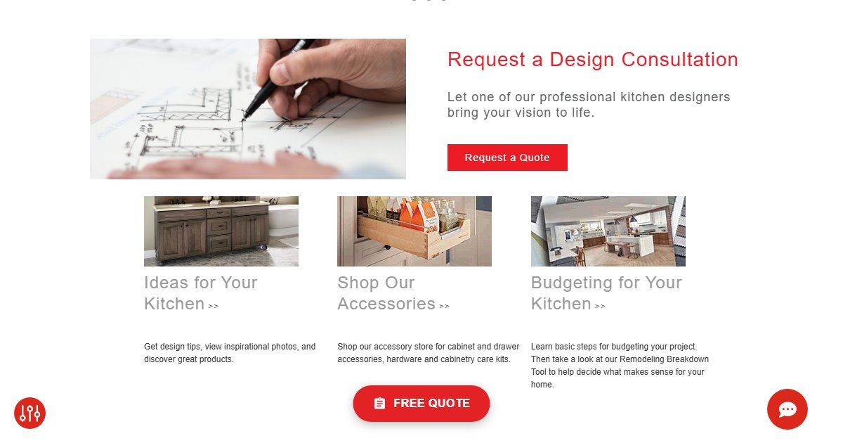 Merillat website — cabinetry product styles and collections