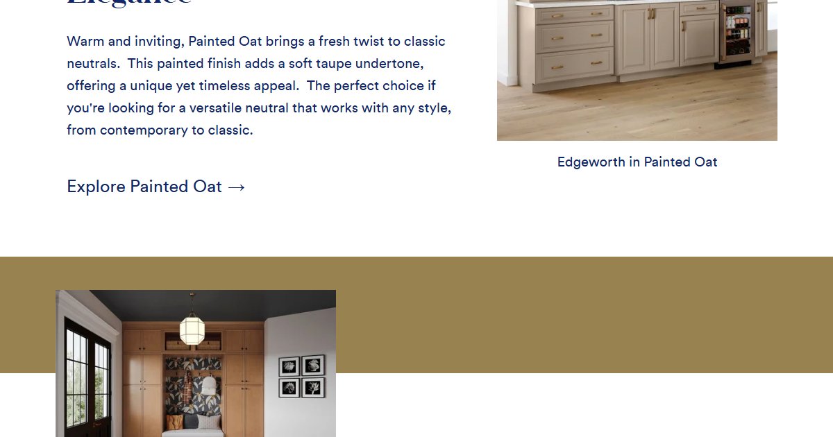 Shenandoah Cabinetry website — featured projects and brand details