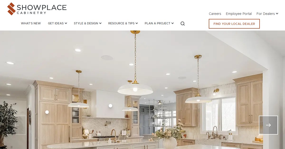 Showplace Cabinetry official website — kitchen and bath cabinetry