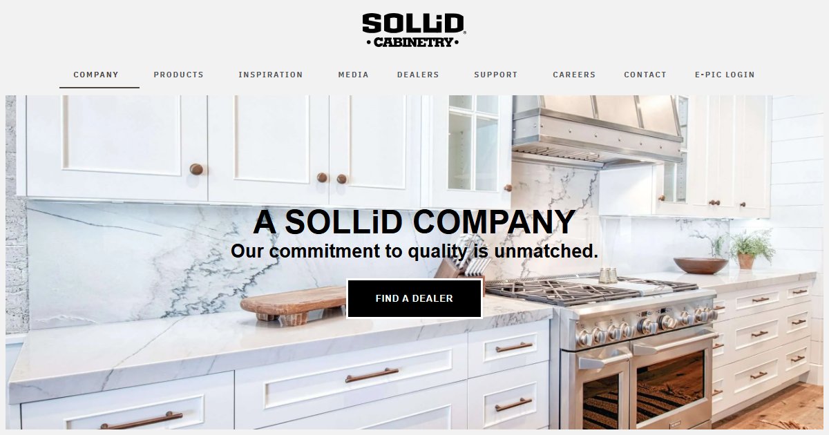 Sollid Cabinetry official website — kitchen and bath cabinetry