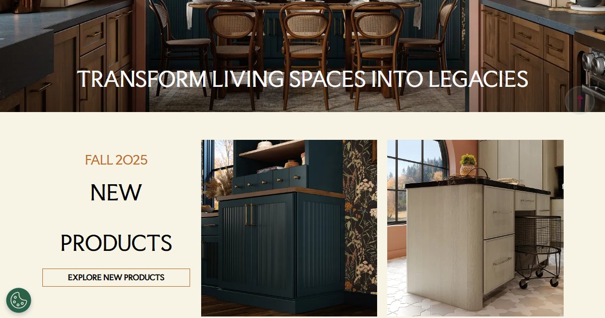 StarMark Cabinetry website — cabinetry product styles and collections
