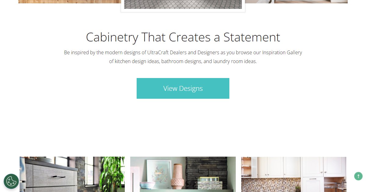 Ultracraft website — design options and finish selections