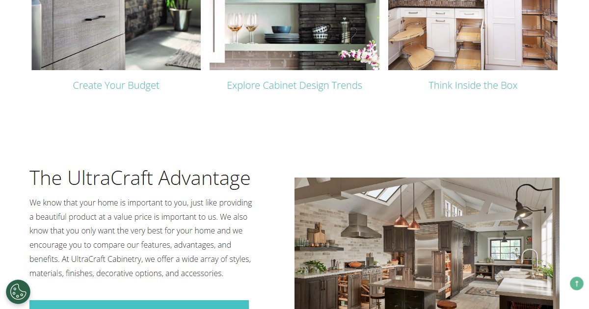 Ultracraft website — featured projects and brand details