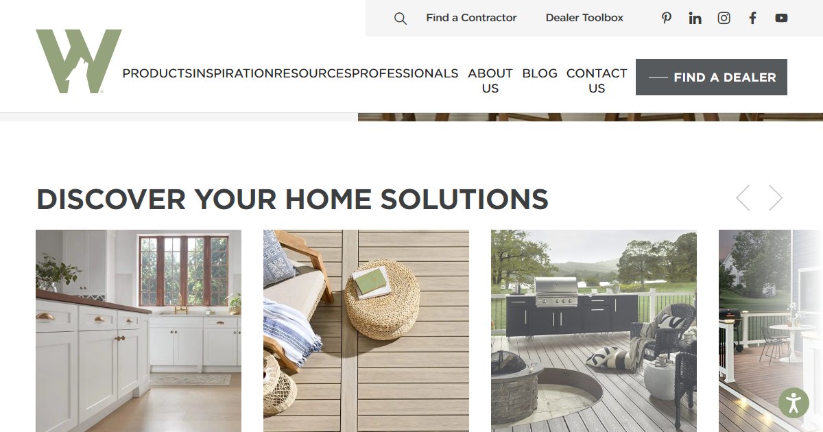 Wolf Home Products website — cabinetry product styles and collections